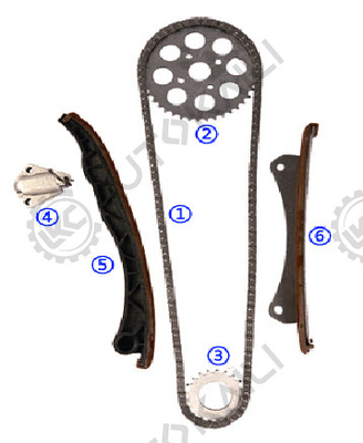 Timing Chain Kit For IDEA 1.3 D Multijet 199 A3.000 1248CC 05.10 LINEA (323) 1.3 D Multijet 199 A3.000 1248CC 07.6 PALIO (178BX) 1.3 JTD Multijet 188 A9.000 1248CC 03.6- PUNTO / GRANDE PUNTO (199)