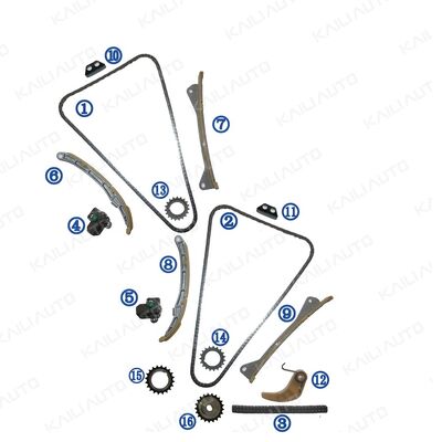 Plastic PA66 / PA46 Timing Chain Kit For Genesis G6DJ 3.8L 12-14