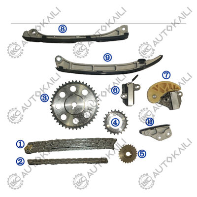 Plastic PA66 / PA46 Timing Chain Kit For MAZDA  CX-5 KE Diesel SHY4/SHY6 2.2L 12-18