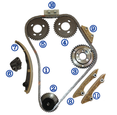 Timing chain kit for FORD MONDEO Saloon Turnier TRANSIT Van Engine TDDI/TDCI/TDE/TD/DI 2.0/2.2/2.4 1102609 2*132L