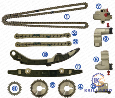Timing chain kit for NISSAN TEANA(J32) TEANA(J31) 13028-JK00A 11*196L 13070-EY00A