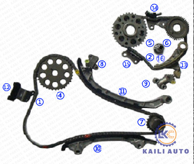 TOYOTA 4RUNNER Tacoma 2.7 VVT Timing Chain 13506-75050 124L 13540-75030