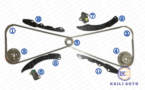 Timing chain kit for SUBARU Forester Impreza XV Crosstrek Outback Legacy 13143-AA110 130L 13142-AA090