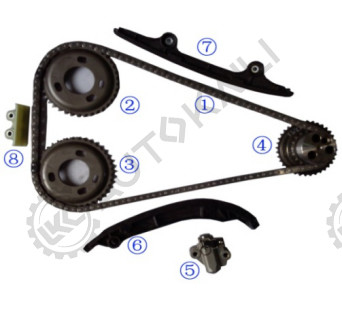 Timing Chain Kit For TRANSIT 2.2(SINGLE)  MK7  2006- TDCI DURATORQ   TRANSIT 2.2 TDCi P8FA/P8FB 06.4-11.9  TRANSIT 2.2 TDCi PGFA/PGFB 07.10-  TRANSIT 2.2 TDCi QVFA/QWFA 06.4-11.9 TRANSIT 2.2 TDCi SRFA