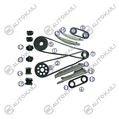Plastic PA66 / PA46 Timing Chain Kit For FORD Mustang 281Cu. V8 GAS DOHC Petrol  4.6L 01-02