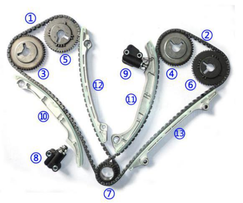 Plastic PA66 / PA46 Timing Chain Kit For INFINITI QX56 VK56DE V8 5.6L 5552cc 04-06