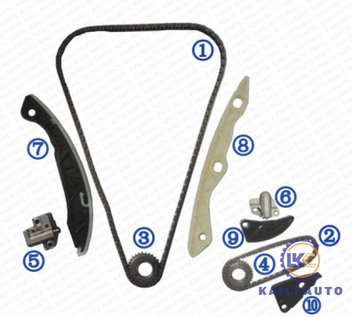 Timing chain kit for HYUNDAI/KIA Sonata IX35 Santafe KIA Sportage Sorento K5 Engine G4KE 2.4L 24321-25000 9*180L