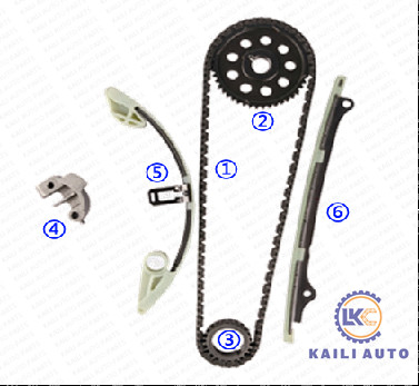 Timing chain kit for HONDA JAZZ MK2 Civic Hybird Engine L13A1 1.3L 14401-PWA-004 9*126L  14211-PWA-000