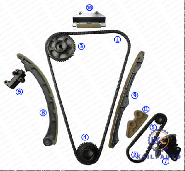 Timing chain kit for HONDA Accord Element CR-V ACURA Element TSX  Engine K24A1 K24A2 K24Z 2.4L DOHC 14401-PPA-004 176L