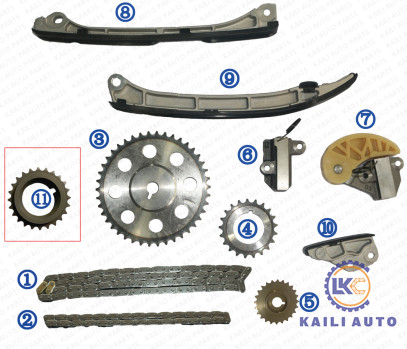 Timing chain kit for MAZDA CX-5 KE 6 stufenheck GJ.GH 6 Kombi GJ.GH 2.2 D AWD 12-18 SH02-12-201 108L  SH01-14-151 58L