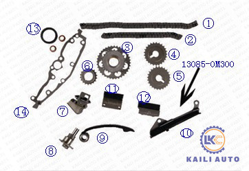 13028-53Y00 13070-53Y10 Chain Timing Kit For NISSAN AD RESORT ALMERA ...